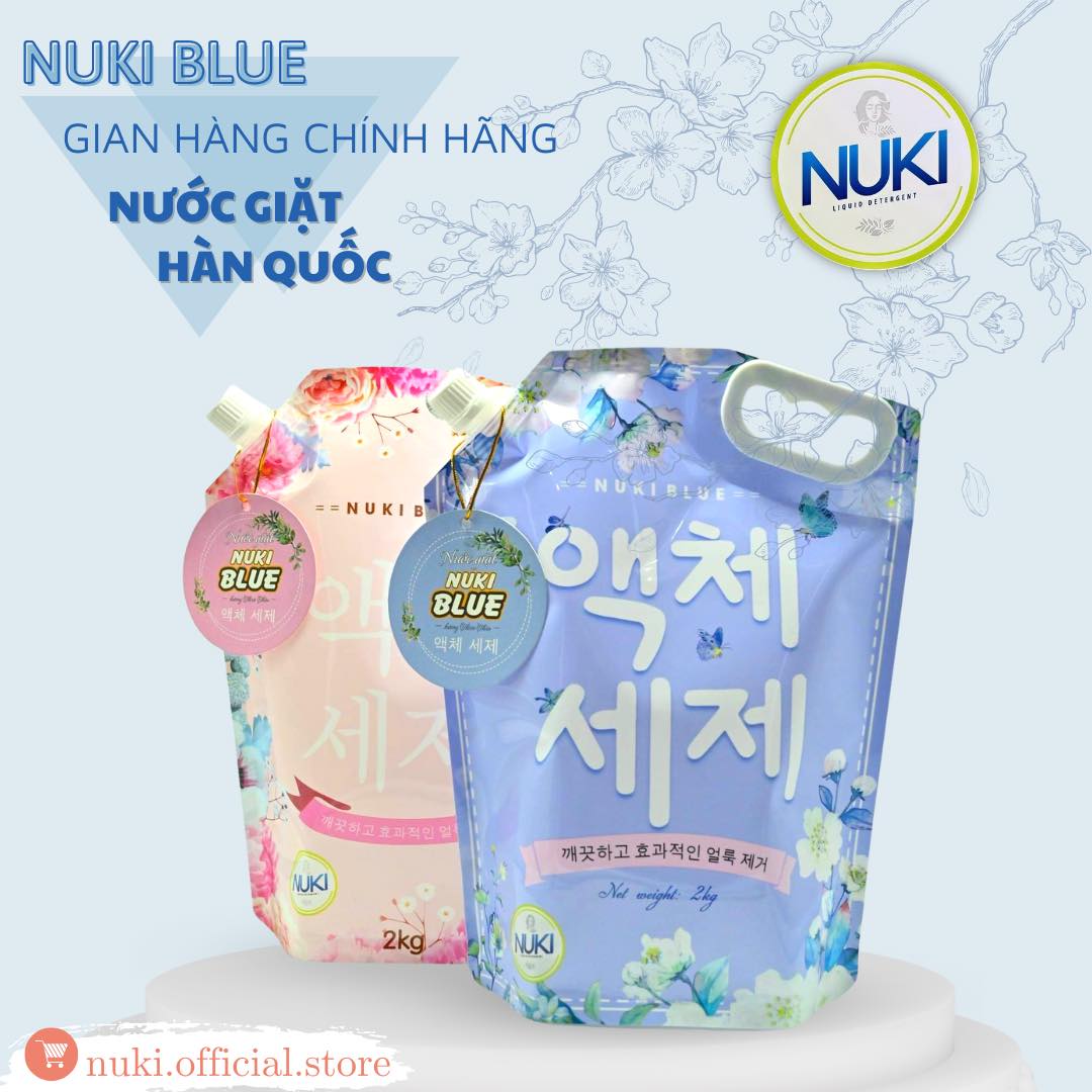 Nước giặt Nuki Blue Hàn Quốc 2kg Sản phẩm được yêu thích nhất