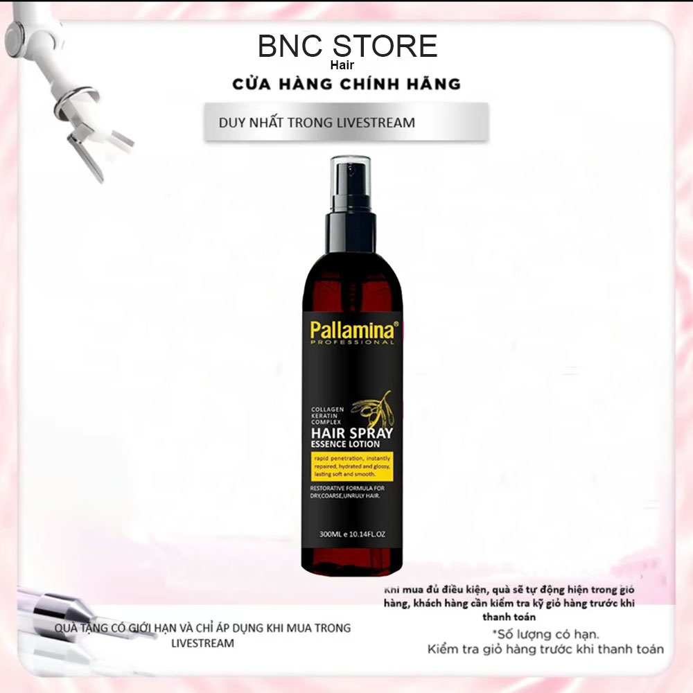 Xịt Đạm Dưỡng Tóc Pallamina 300ML Bảo Vệ Tóc khỏi Tia UV, Nhiệt Độ Cao Khi Sấy Tóc