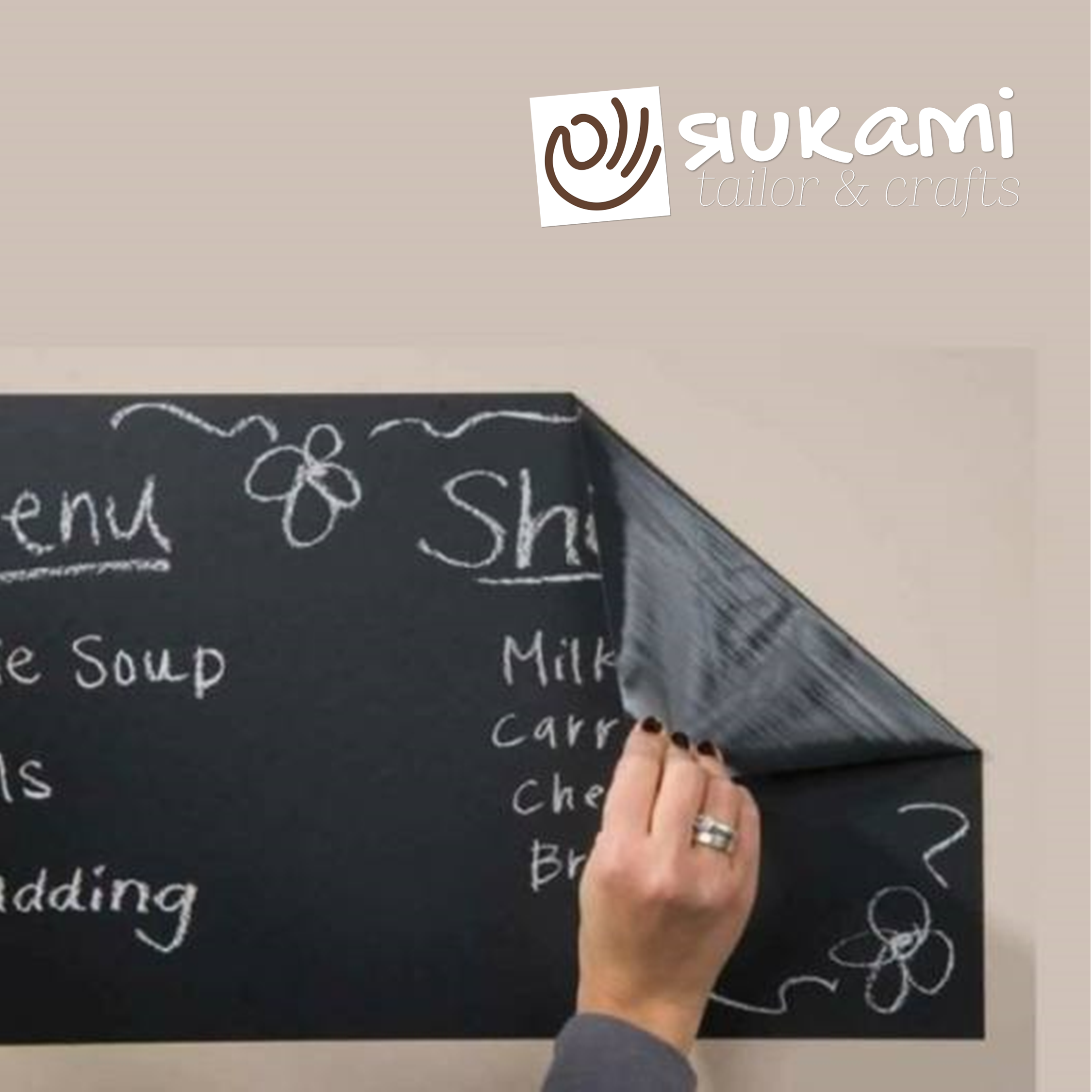 Decal bảng đen viết phấn dễ bôi xóa, trang trí nhà cửa, làm bảng hiệu khổ 60cm - 120cm