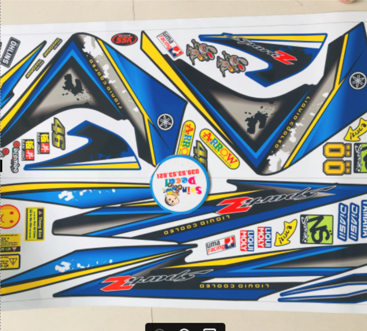 Tem rời ex 2010 xanh đen