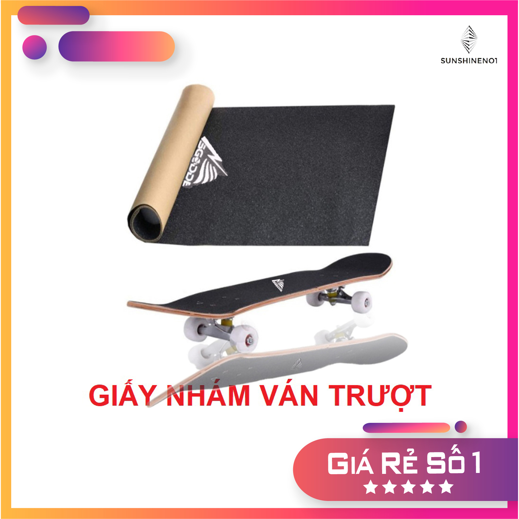 Giấy nhám (Grip) Ván trượt Skateboard - Siêu dính - Siêu chuyên nghiệp