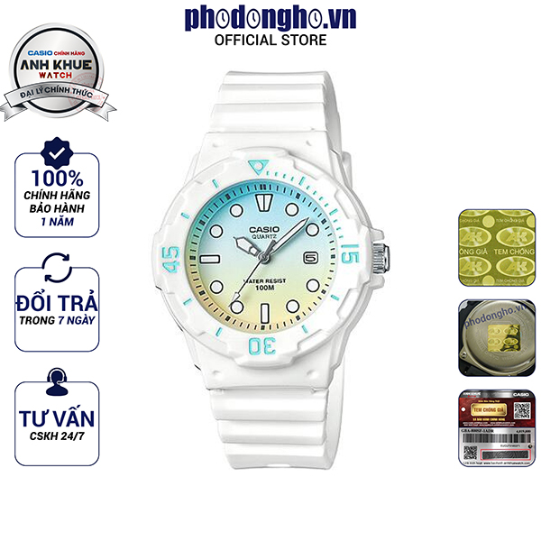 Đồng hồ nữ dây nhựa Casio Anh Khuê LRW-200H-2E2VDR