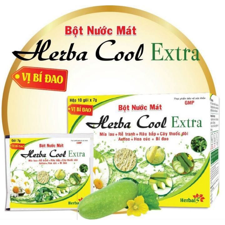 Bột Nước mát Herba Cool Extra vị Bí đao hộp 10 gói