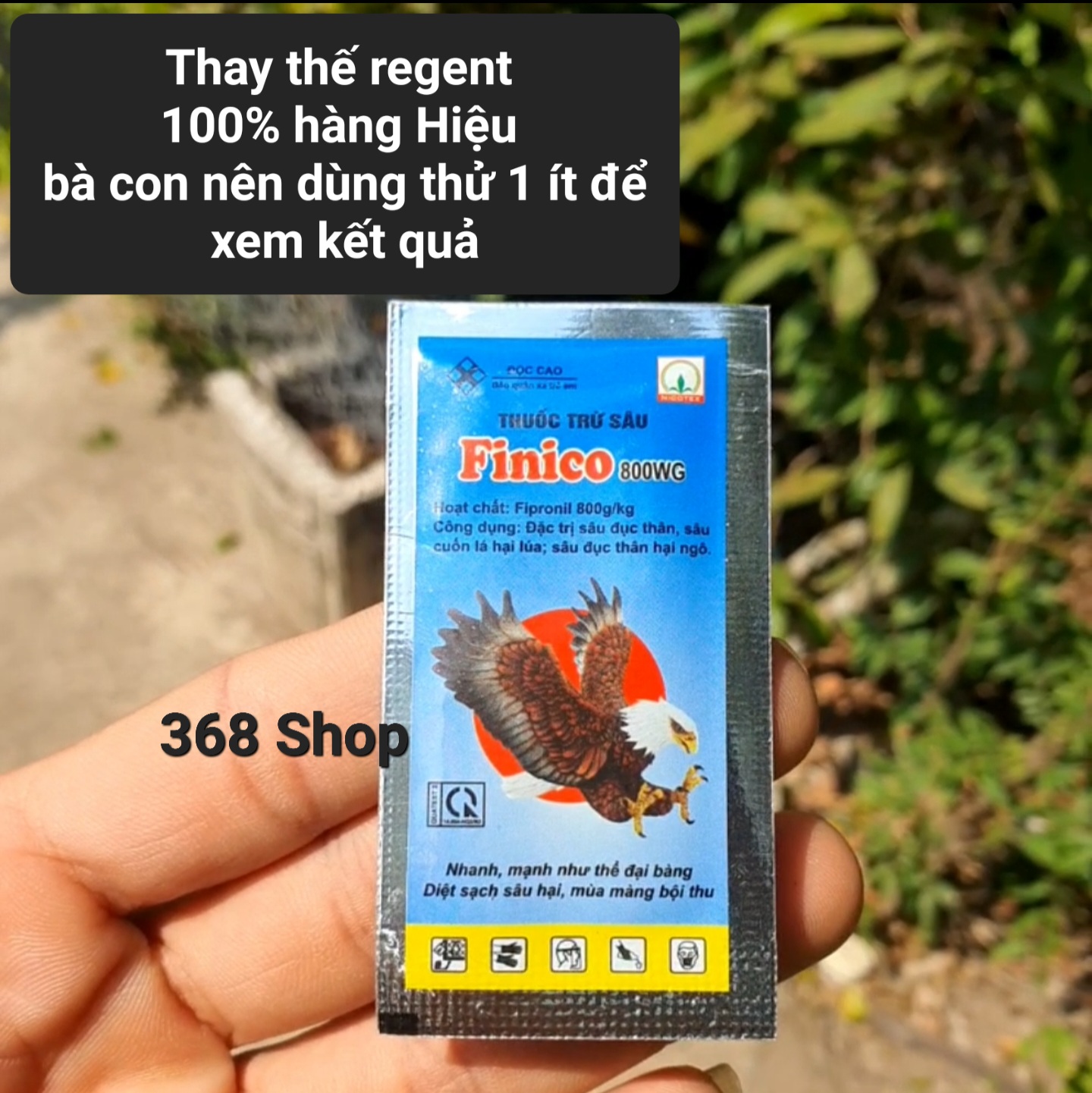   Combo 5 gói 💎 Thuốc trừ sâu Finico 800WG - Nokorthom Gent 0,8g 💖 Đặc trừ bọ trĩ kiến gián đuông dừa bọ ve chó sâu cuốn lá sâu tơ Regent 800WG 