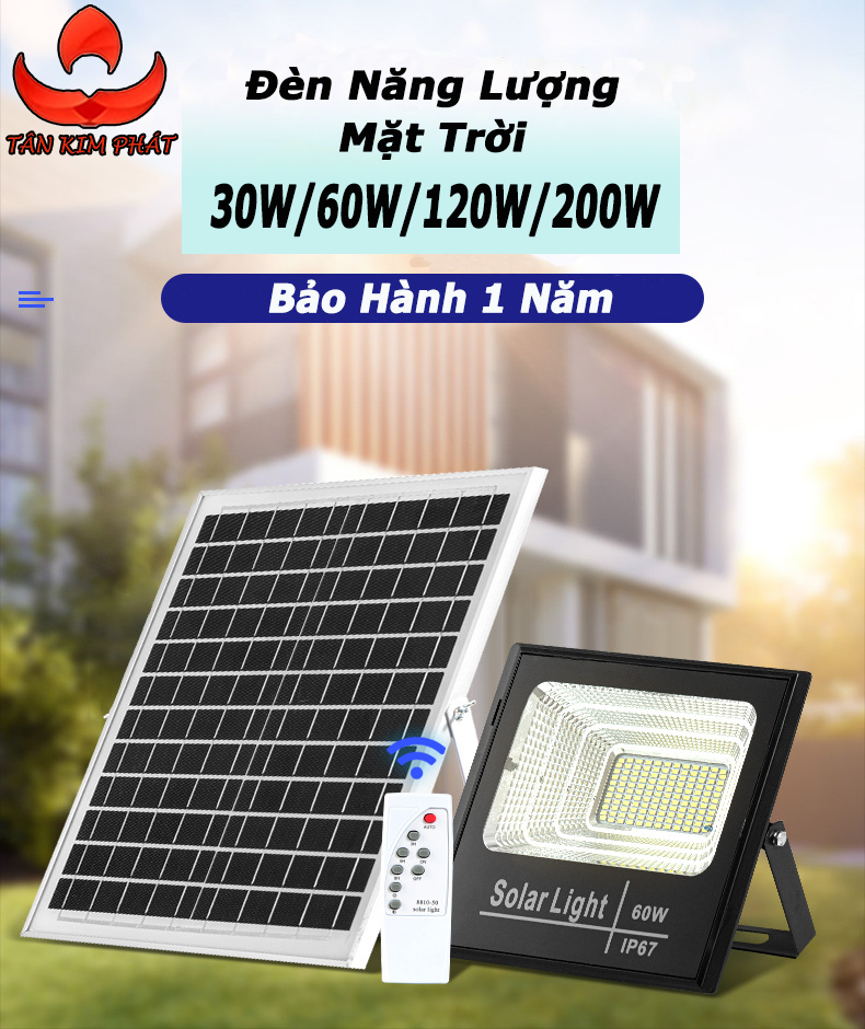 (Hàng Mới) Đèn Pha Năng Lượng Mặt Trời 30W/60W/100W/200W/300W (có tặng quà)