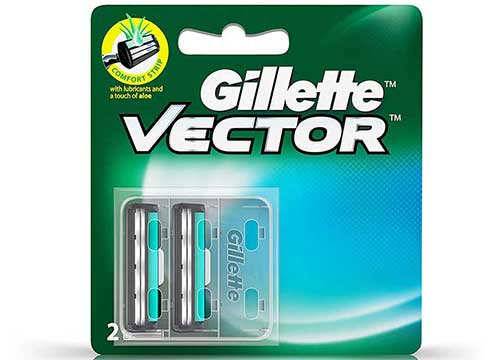 COMBO 10 Hộp Lưỡi dao cạo râu Gillette Vector lưỡi kép