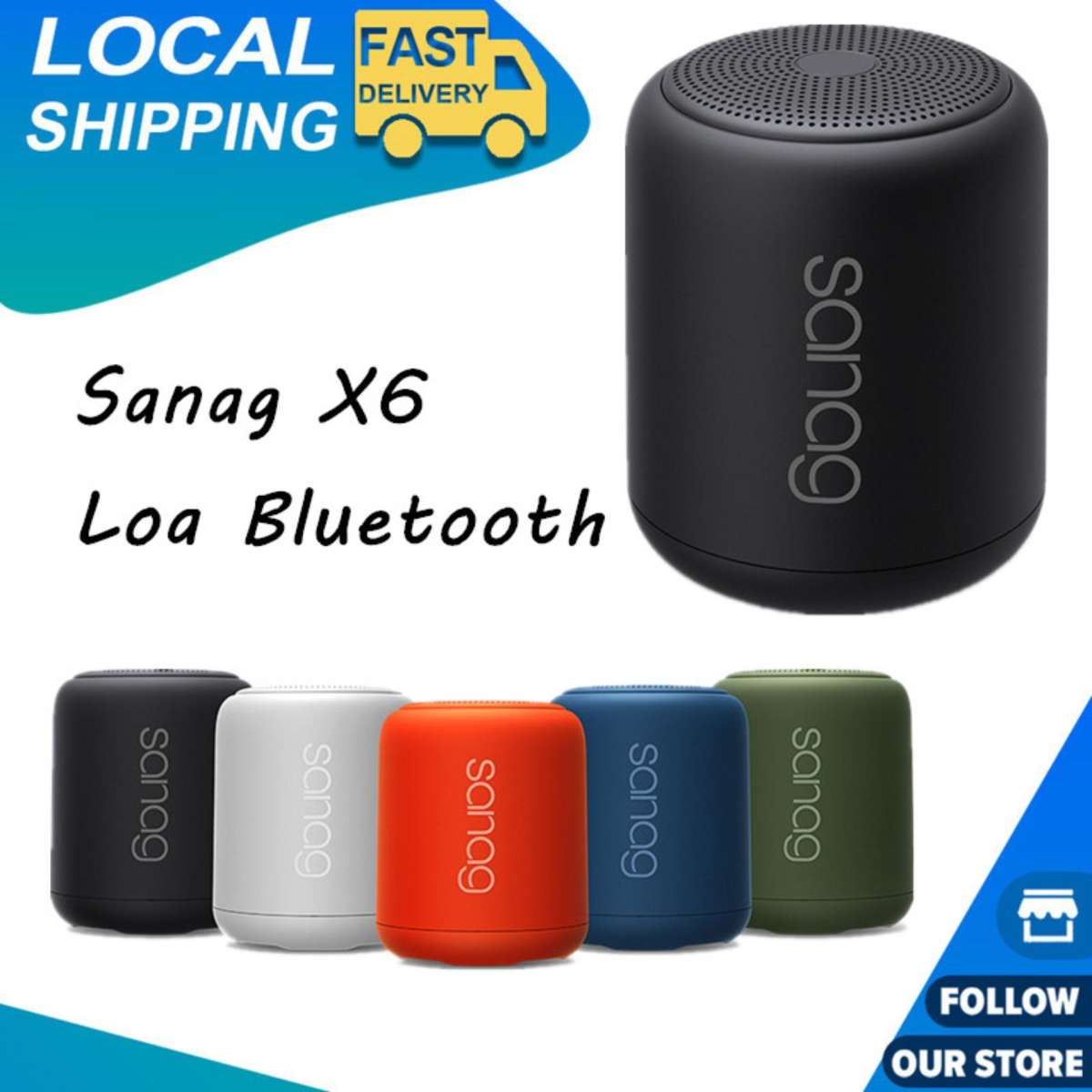 【New Be】Loa nghe nhạc bluetooth không dây mini Sanag X6 loa di động âm thanh nổi thiết kế nhỏ gọn tiện lợi tinh tế, tương thích với hầu hết các thiết bị thông minh như điện thoại, ipad Loa nghe thẻ nhớ