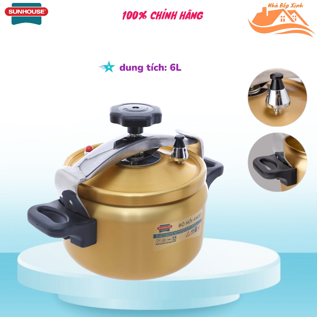 Nồi áp suất anod sunhouse sha8604