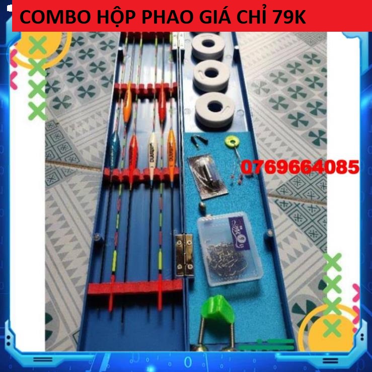 Hộp phao câu đài, combo hộp đựng phao câu đài ngày đêm, hộp phao câu cá cao cấp-docau716