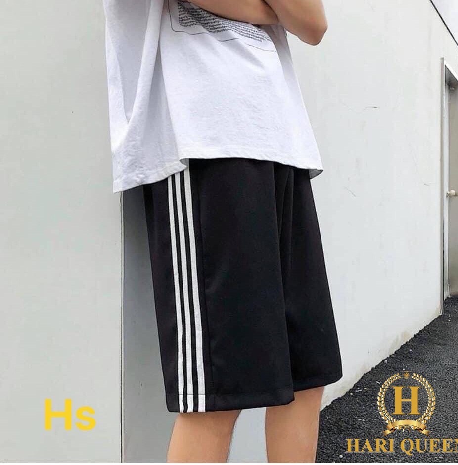 Nguyen Nam Fashion QUẦN SHORT NỮ ỐNG RỘNG THỂ THAO 3 SỌC NĂNG ĐỘNG