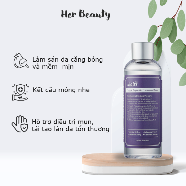 Nước hoa hồng dưỡng da Dear, Klairs Supple Preparation Toner