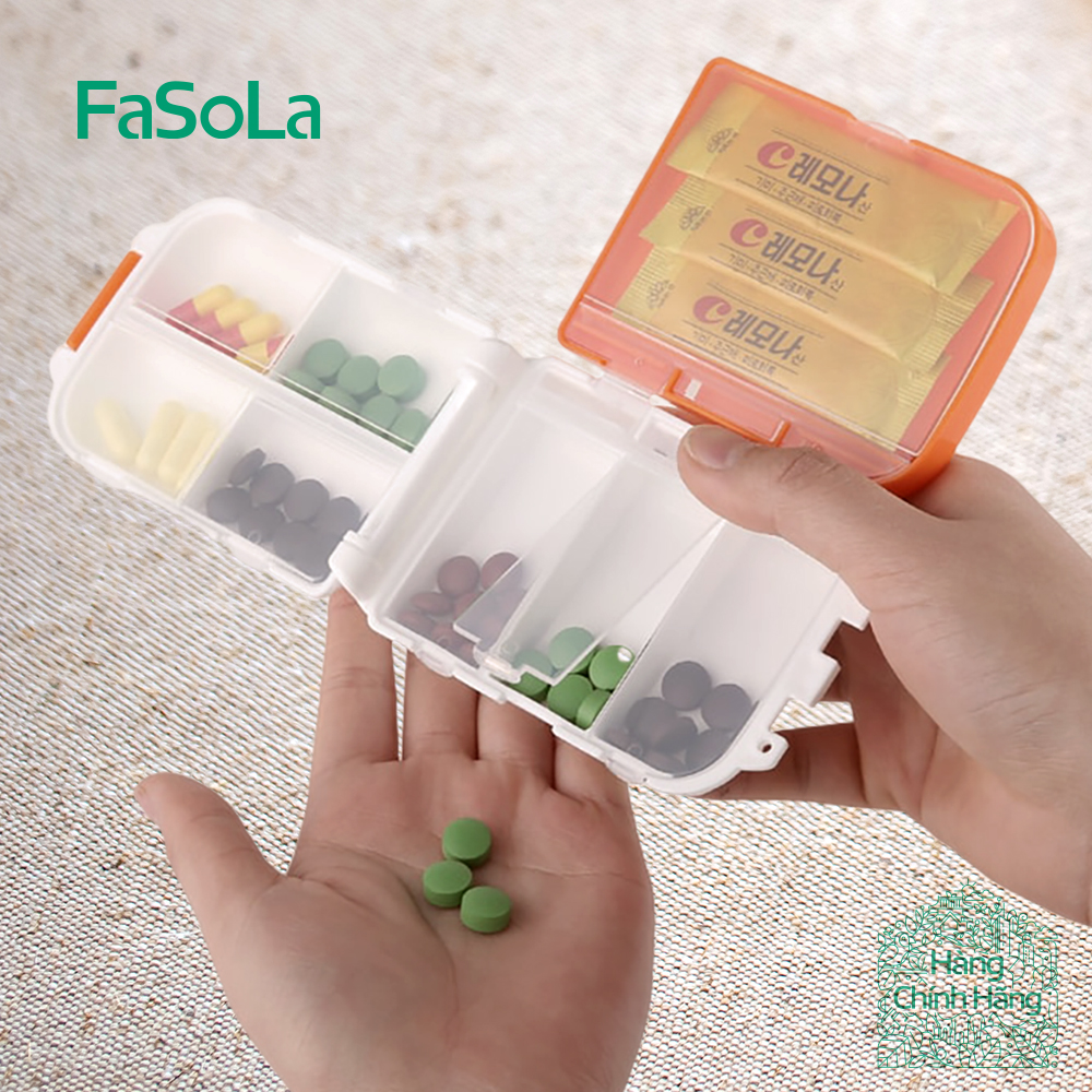 Hộp chia thuốc 7 ngày tiện lợi, 3 tầng dễ gấp gọn fasola fsljj-010
