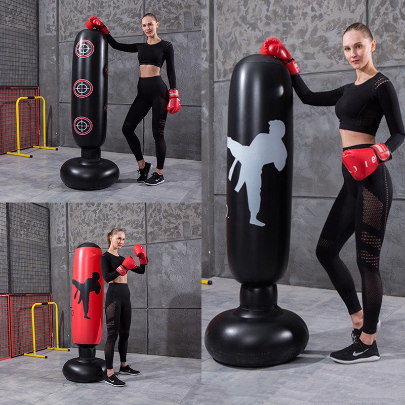 Bao cát võ thuật - trụ hơi đấm bốc phản xạ phiên bản 3.0 - bao đấm boxing tập võ tự đứng lắc lư