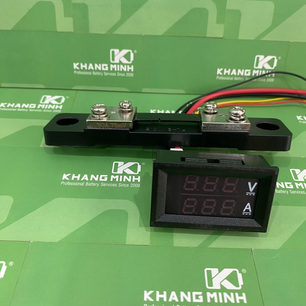 Đồng hồ led đo dòng 100a và áp dc 100v max bằng điện trở shunt