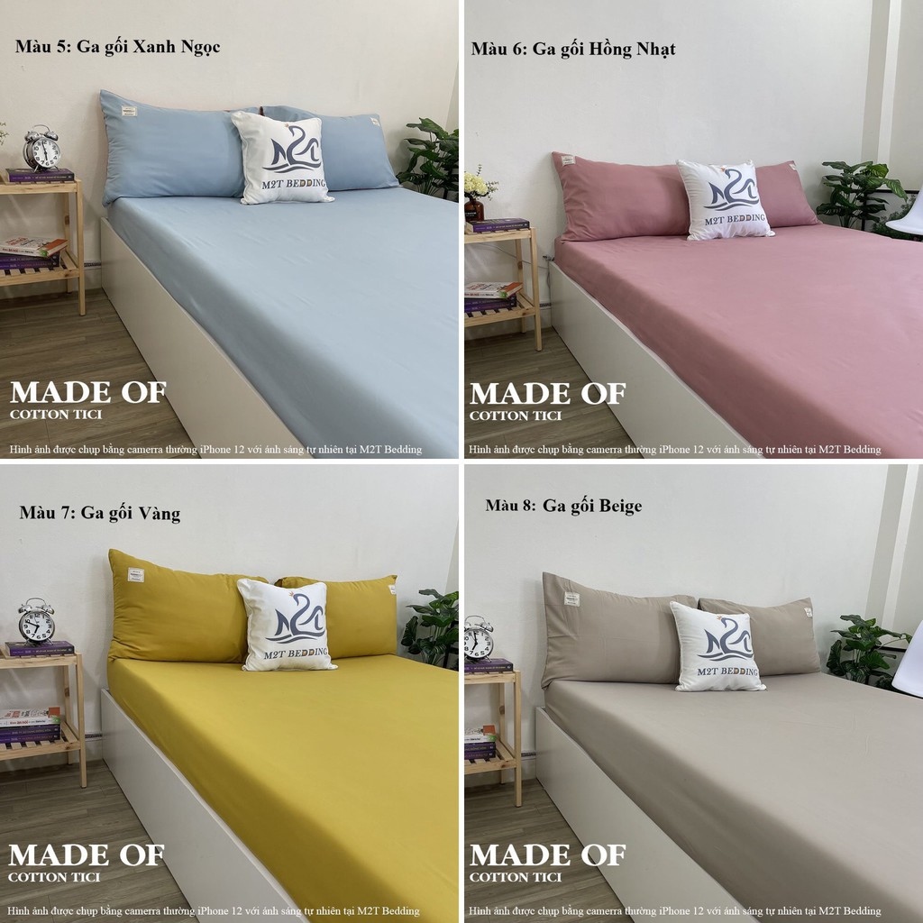 Hot-selling household goods Bộ ga giường và vỏ gối Cotton Tici M2T Bedding ga gối Cotton Hàn Quốc đủ size drap nệm