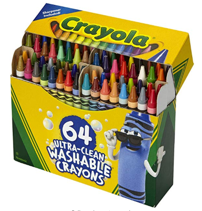 [HCM]HỘP 64 BÚT MÀU SÁP CRAYOLA RỬA ĐƯỢC KÈM CHUỐT