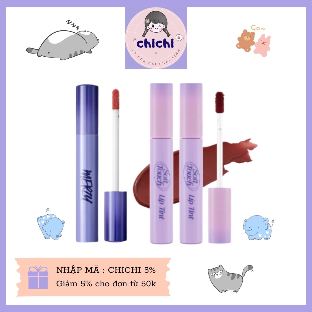 Son kem siêu lì, siêu mịn môi merzy soft touch lip tint _ ver 1