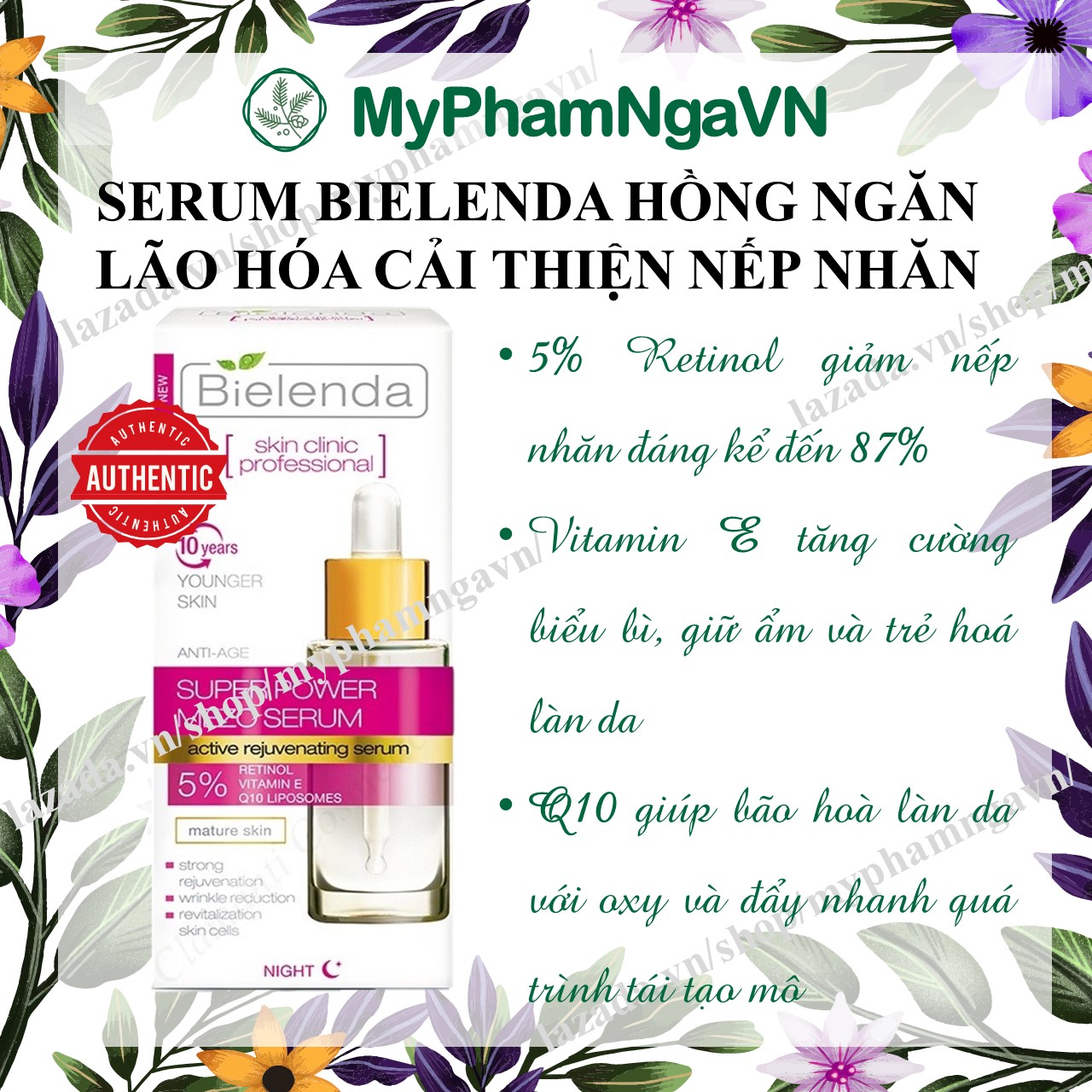 Serum bielenda retinol5% ngăn lão hóa cải thiện nếp nhăn