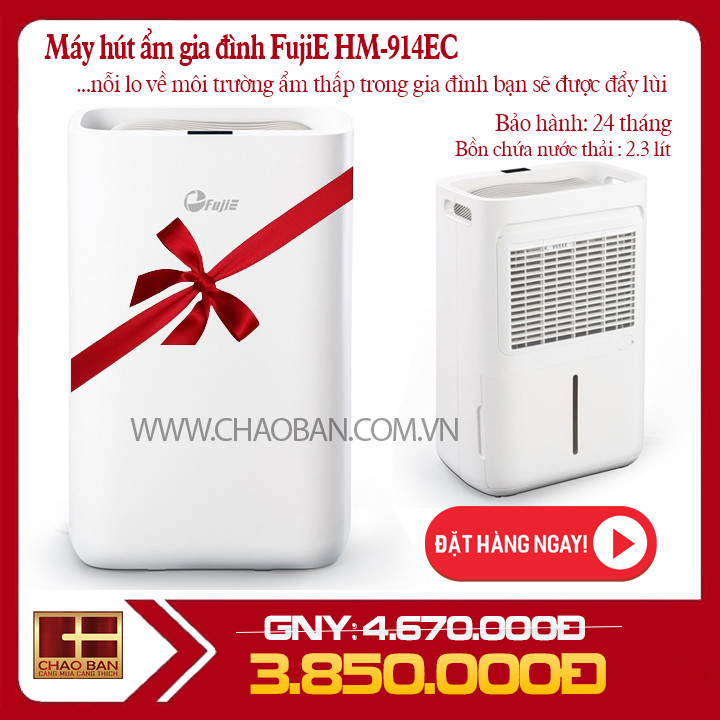 Máy hút ẩm dân dụng fujie hm-914ec