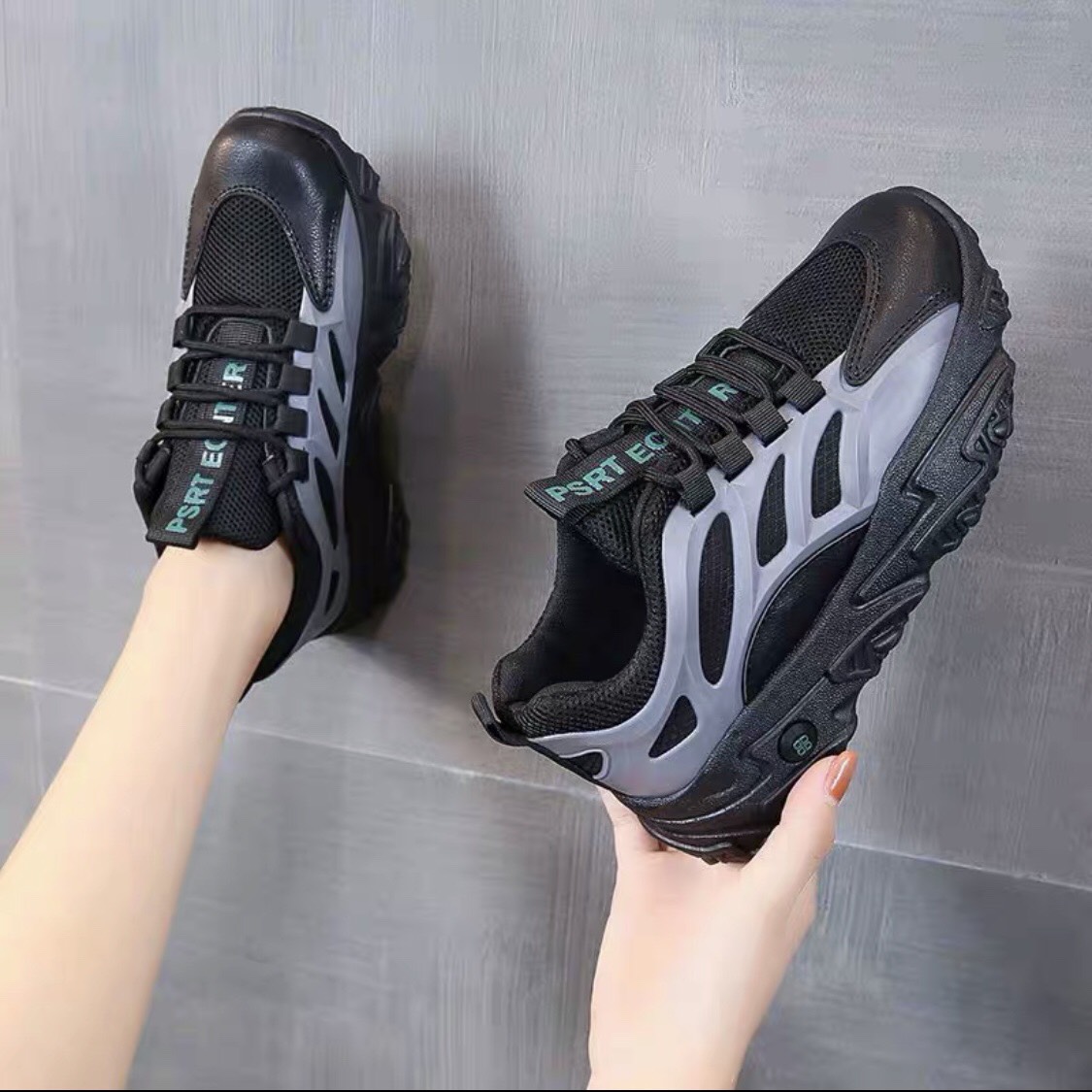 (2 màu)Giầy Nữ Seaker Dáng Mang Cá Thời Trang BANE 03 (Grab Store)