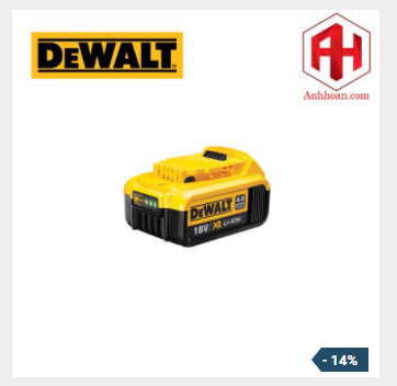 Pin dewalt 18v-4.0ah xr li-ion dcb182-b1 cam kết hàng nhận được đúng mô tả đổi trả trong 7 ngày làm việc