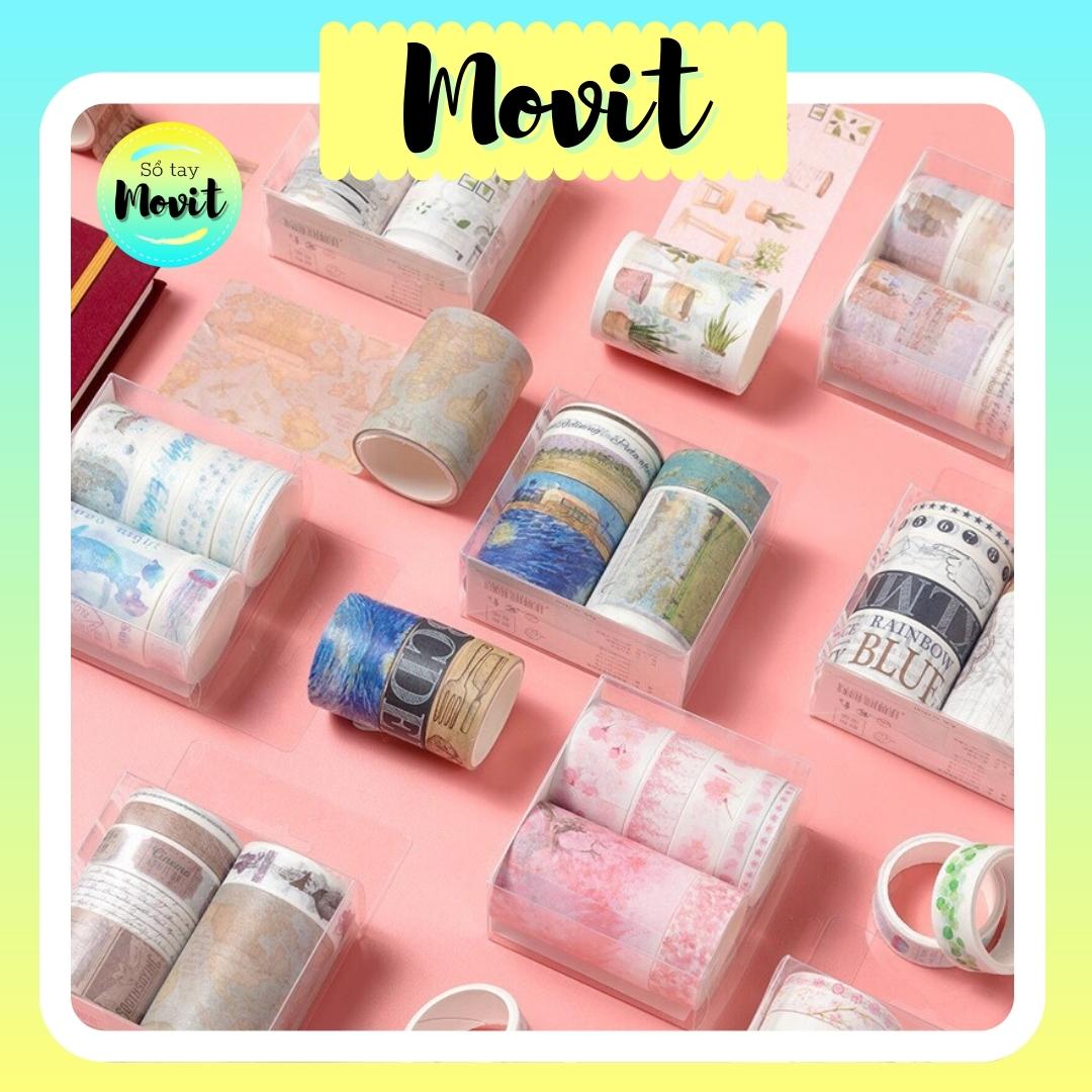 Set băng dính trang trí washi tape nhiều chủ đề