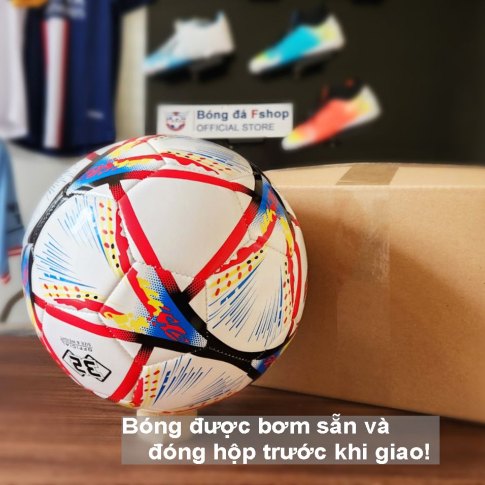 Banh bóng đá da - Số 5 - Quả bóng đá 3 lớp - Tặng kèm bộ kim bơm túi lưới