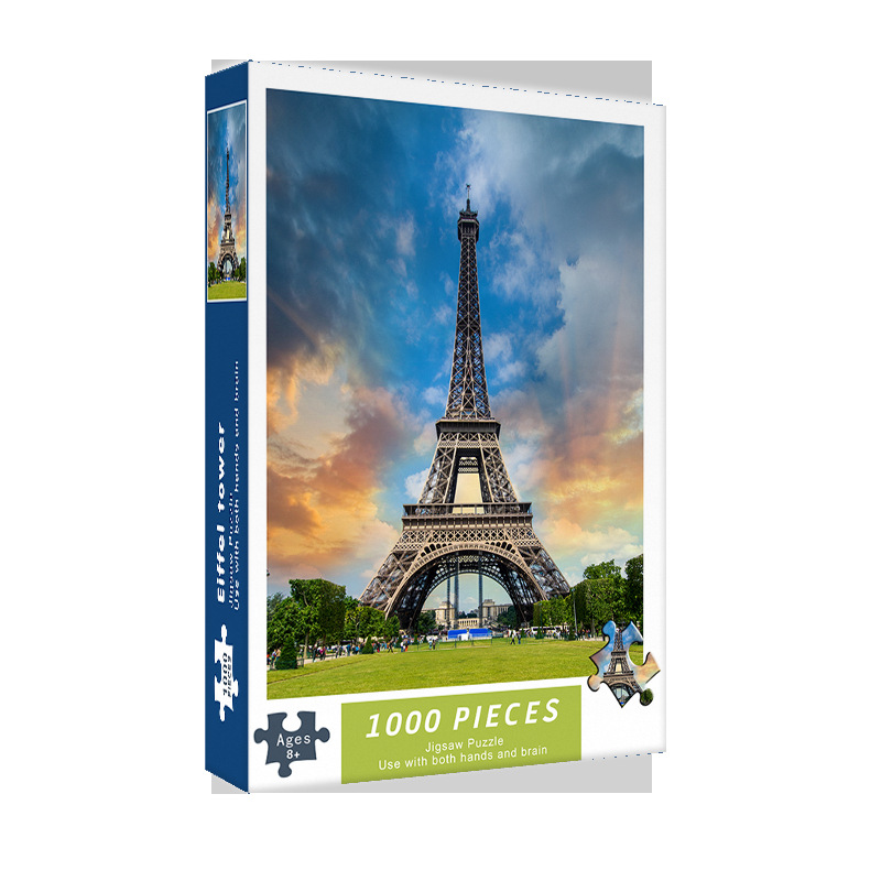 Tranh ghép hình 1000 mảnh Paris dành cho người lớn và trẻ em, phát triển tư duy, kiên nhẫn, đồ chơi trẻ em, lắp ráp thông minh (kích thước: 75x50 cm) Xếp hình 1000 miếng cao cấp, tranh số hóa
