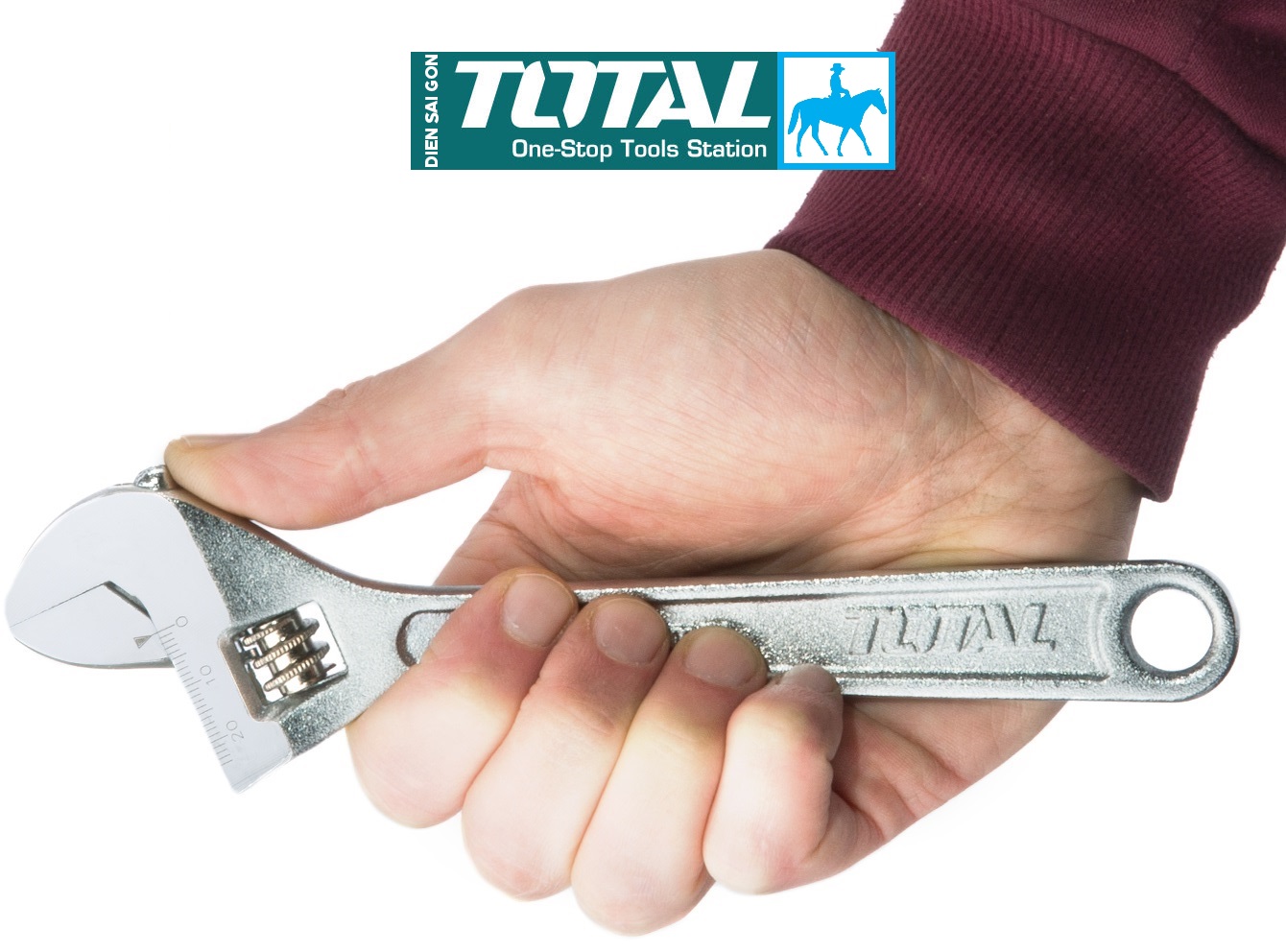 Mỏ lết 200mm 8inch adjustable wrench total tht101083