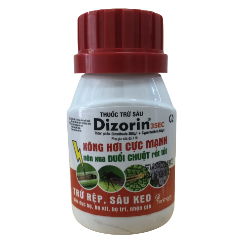 Thuốc trừ sâu Dirozin 100ml, diệt sâu keo, sâu đục bẹ, bọ xít, rệp, sâu xanh, sâu khoang, sâu róm, sâu lông, sâu cuốn lá, sâu đục thân