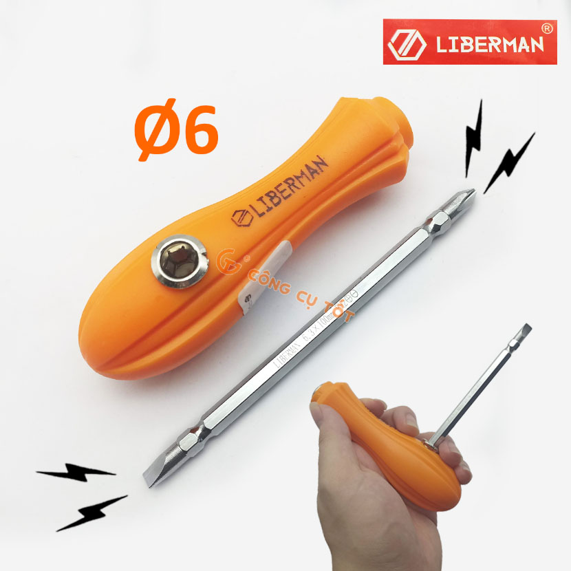 Tô vít 2 đầu ø6x100mm liberman