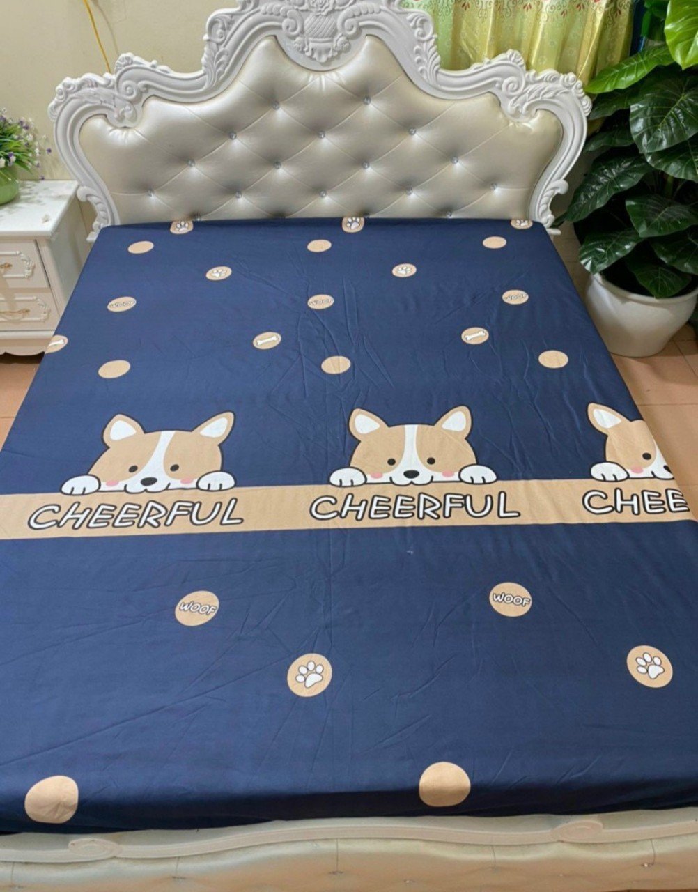 (Siêu giảm giá) 🐽 Ga (Drap) chống thấm cotton TPU cao cấp mẫu thiết kế đáng yêu cho gia đình có trẻ nhỏ, người già - thoáng mát, không bí lưng, không nóng | Được chọn mẫu [Gấu cheerful ]