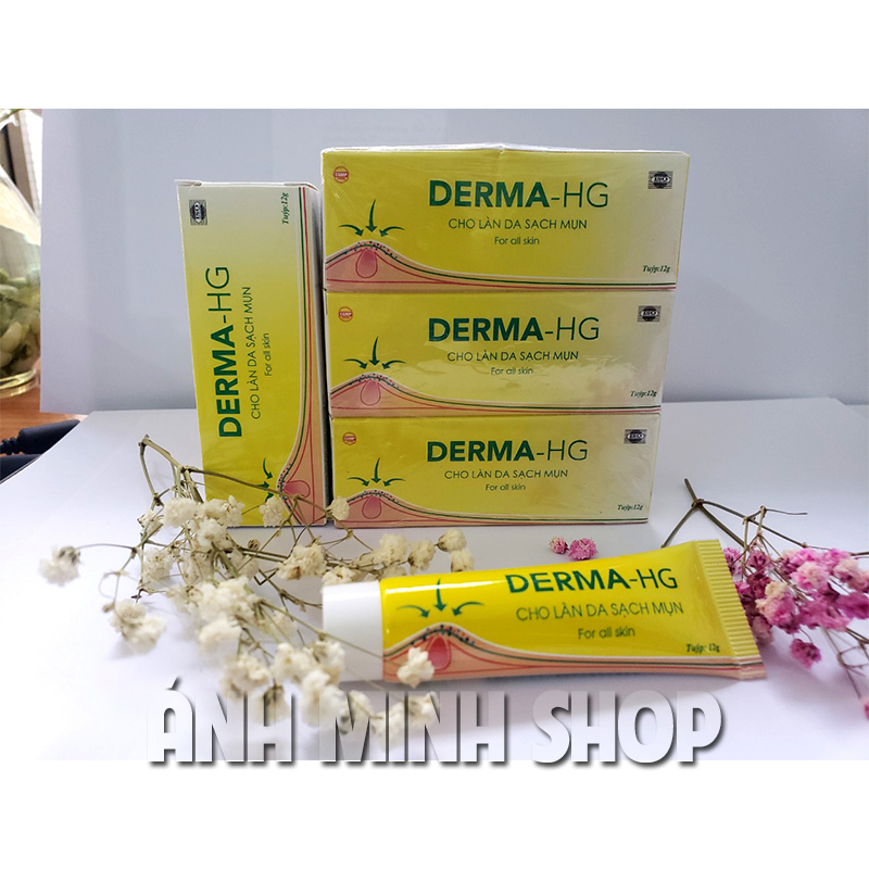 Kem Dưỡng Da DERMA HG 12G - Thành Phần Nghệ Và Collagen Giúp Làn Da Sáng Bóng Và Sạch Mụn