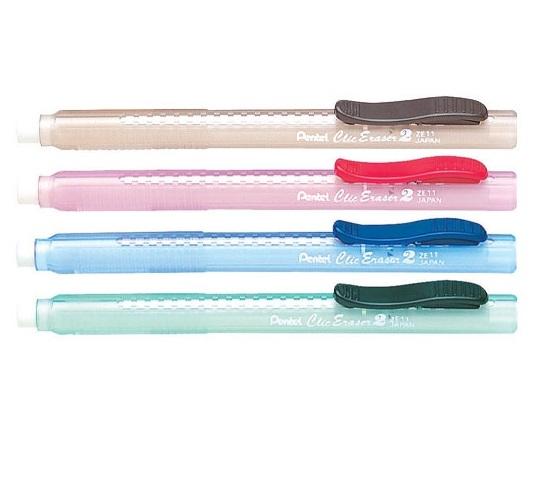 Gôm tẩy chì dạng bút pentel clic eraser 2, ze11t