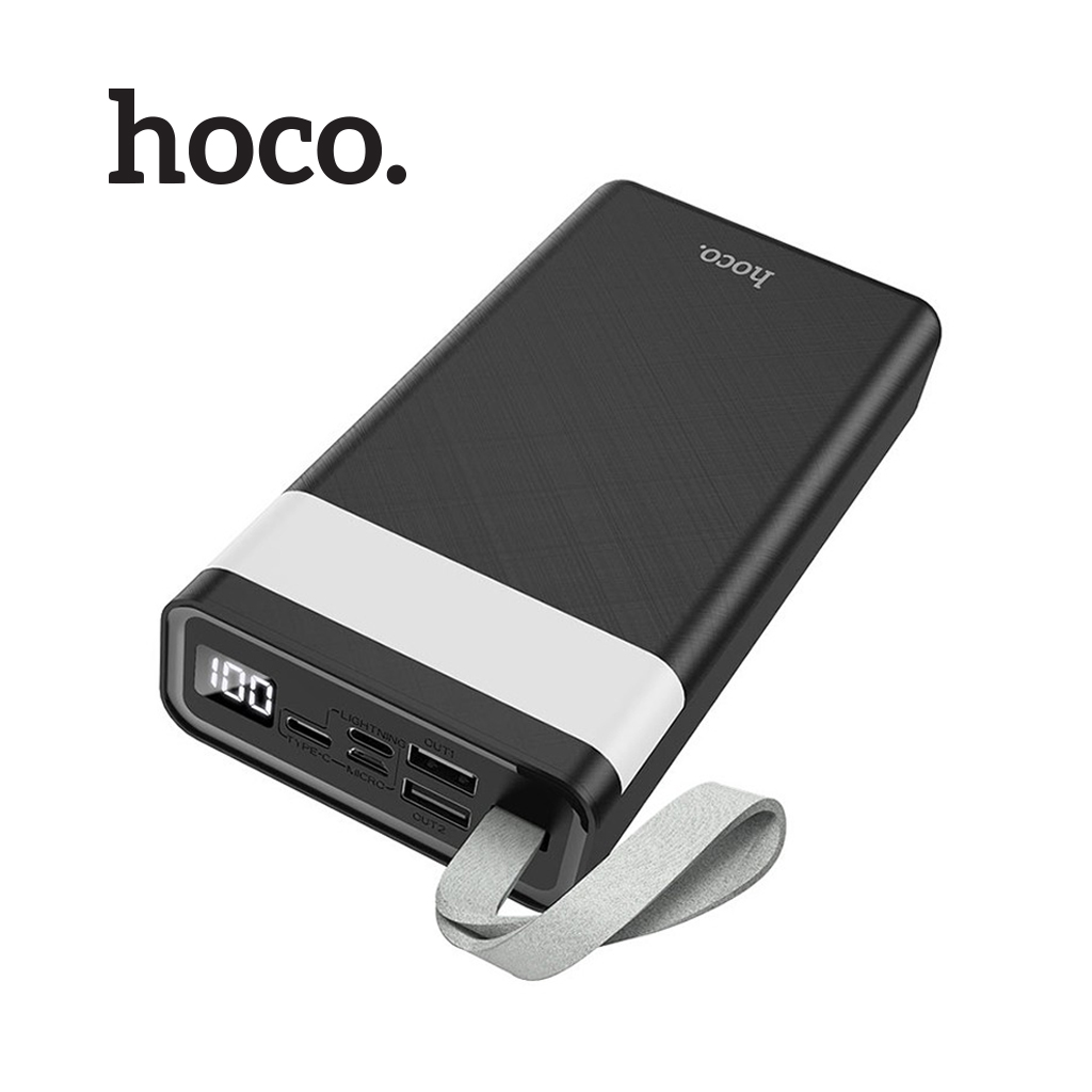 Pin sạc dự phòng Hoco J.7.3 dung lượng pin 30000mAh, 2 cổng USB-A output ( 5V/2A Max ), 3 cổng input, hiện thị pin, tích hợp đèn chiếu sáng