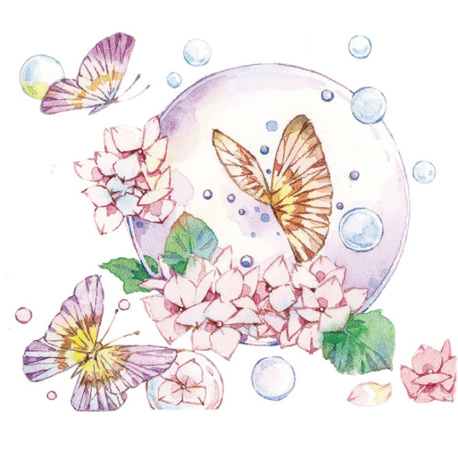 Washi tape hoa cẩm tú cầu