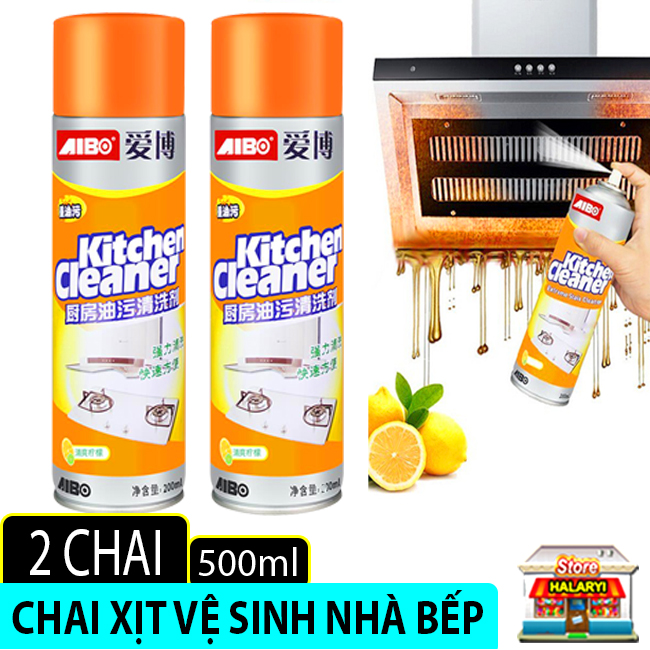 [CÓ VIDEO] Combo 2 Chai Xịt Vệ Sinh Nhà Bếp KITCHEN CLEANER ( 500ML ) - Chai Xịt Vệ Sinh Nhà Bếp, Chai Xịt Tẩy Rửa Nhà Bếp, Chai Xịt Tẩy Rửa Đa Năng Nhà Bếp
