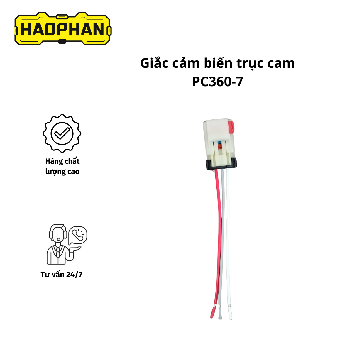 Giắc cảm biến trục cam PC360-7 chất liệu nhựa chịu nhiệt - Phụ tùng Hảo Phan