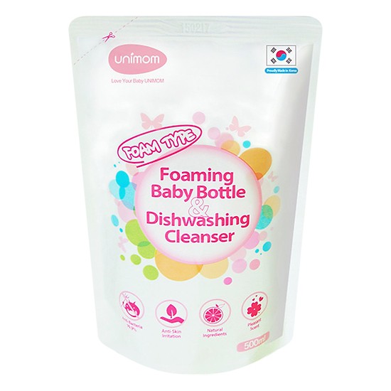 Nước rửa bình sữa unimom túi 500ml