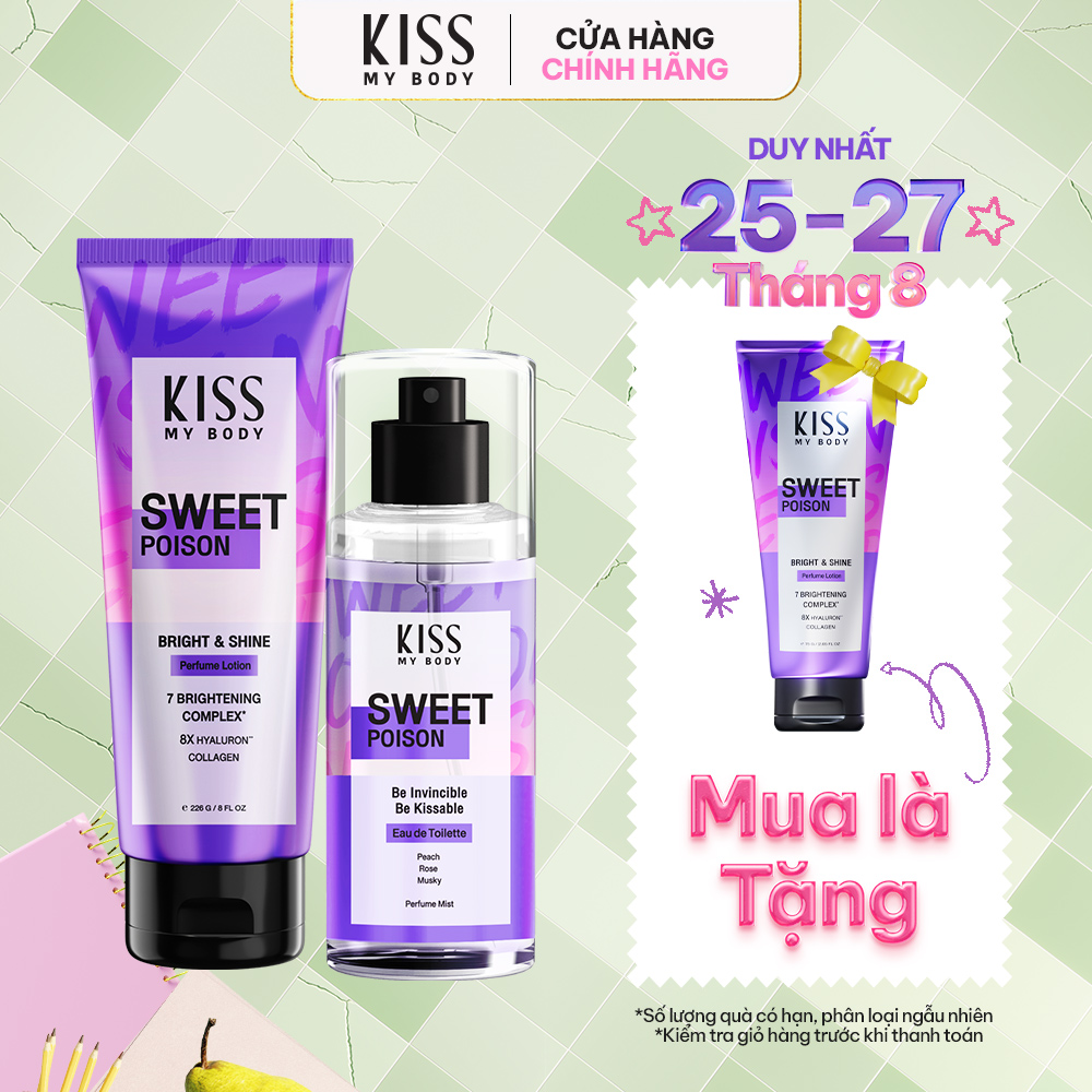 Bộ Đôi Hoàn Hảo Body Lotion + Body Mist hương Sweet Poison