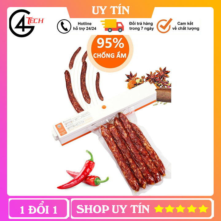 Máy hút chân không kèm hàn miệng túi fresh pack pro – đồ dùng nhà bếp – đồ dùng chế biến thực phẩm– màng bọc thực phẩm cao cấp đảm bảo an toàn thực phẩm cho gia đình - TẶNG KÈM 10 TÚI NILLON LOẠI 1