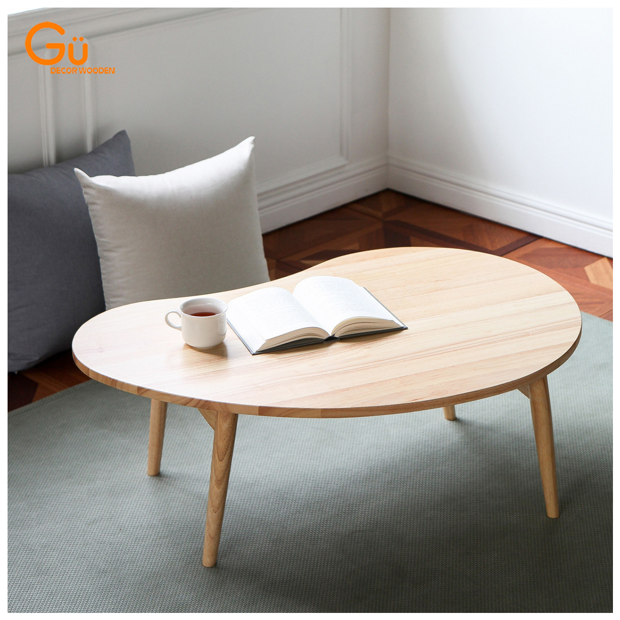 Bàn Trà Sofa - Bàn Cafe Gấp Gọn Tiện Dụng - Chất Liệu Gỗ Thông Nhập Khẩu