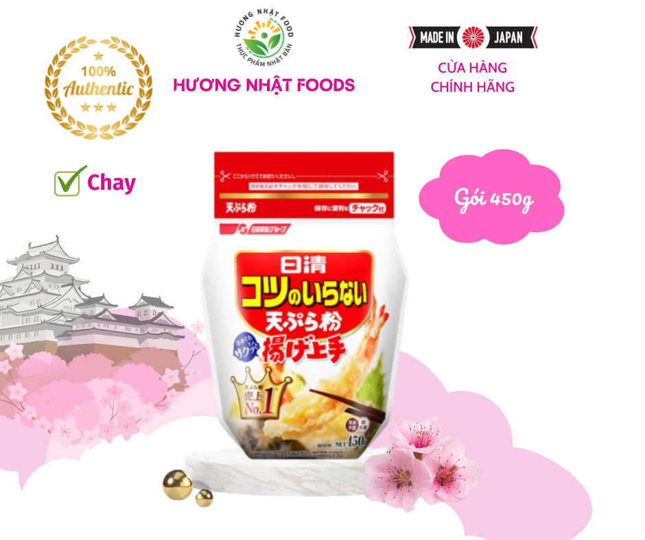 Bột chiên giòn tempura nhật bản 450g chất lượng