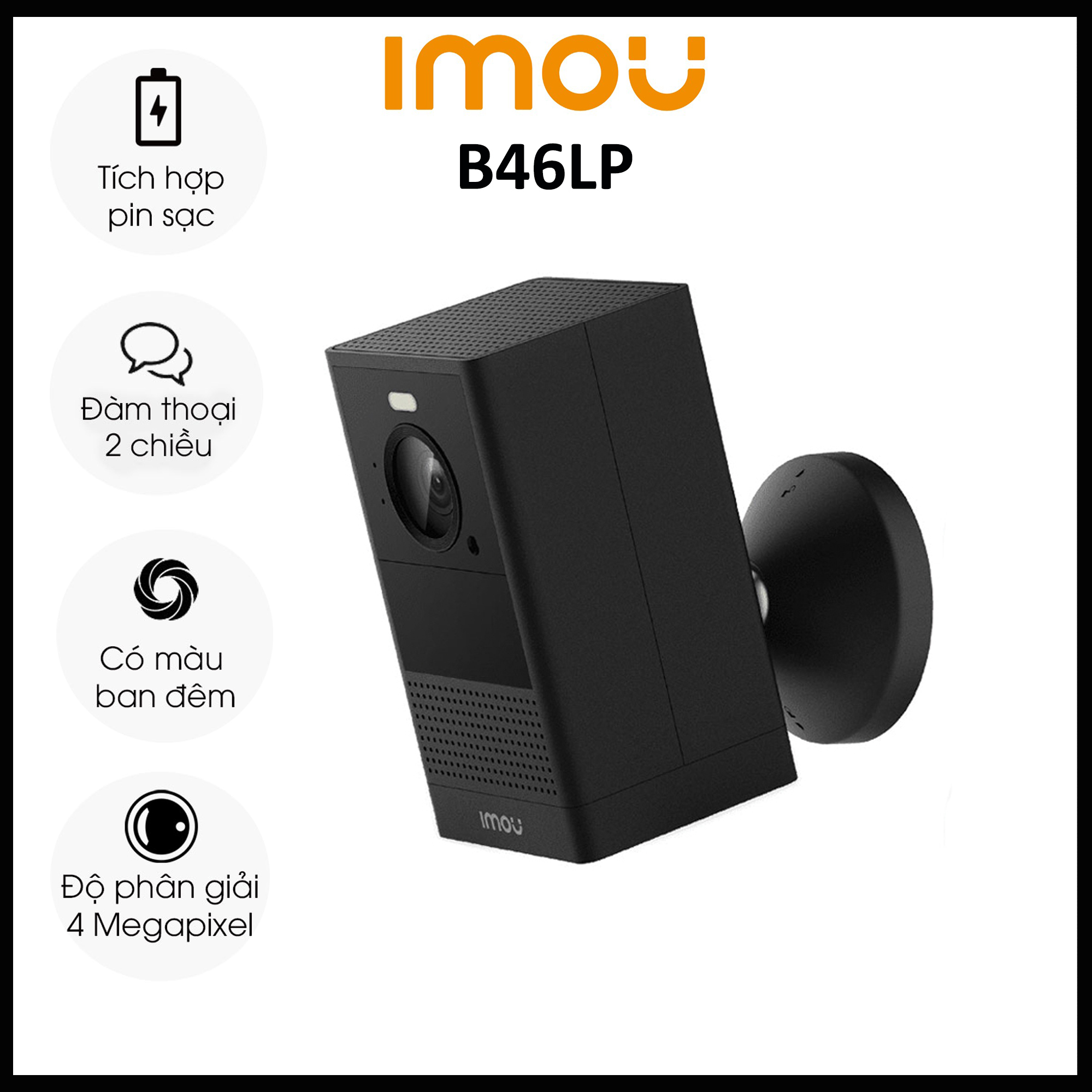 Camera IMOU Cell 2 B46LP 4M 2k Đàm Thoại 2 Chiều Báo Động Chống Trộm Wifi Trong Nhà Ngoài Trời BAO SỈ