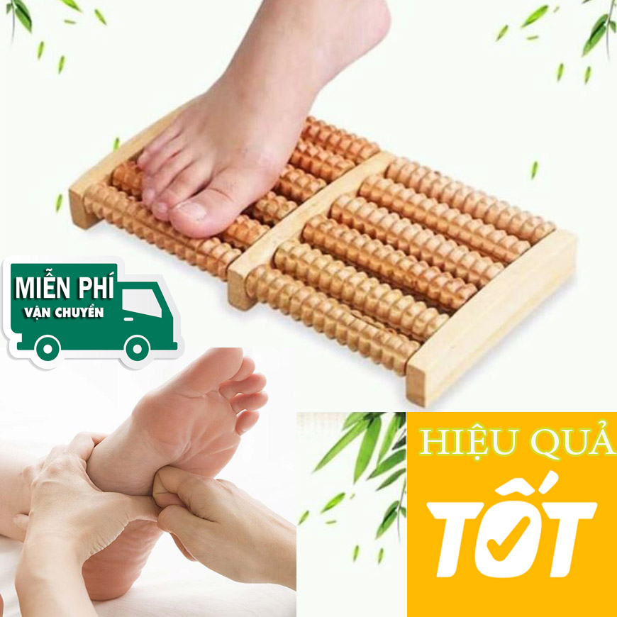 Dụng cụ massa chân - MASSA CHÂN 5 THANH BẰNG GỖ - giúp cho đôi chân yêu quý được đả thông kinh mạch sung sướng dài lâu sau một ngày đi lại mệt mỏi.