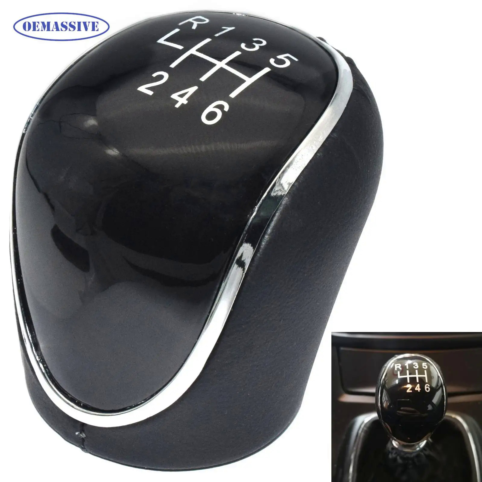 Oemassive núm cần số 6 tốc độ cho Ford Mondeo MK4 S-Max c-max Focus MK2 Kuga phụ kiện cần gạt bằng da