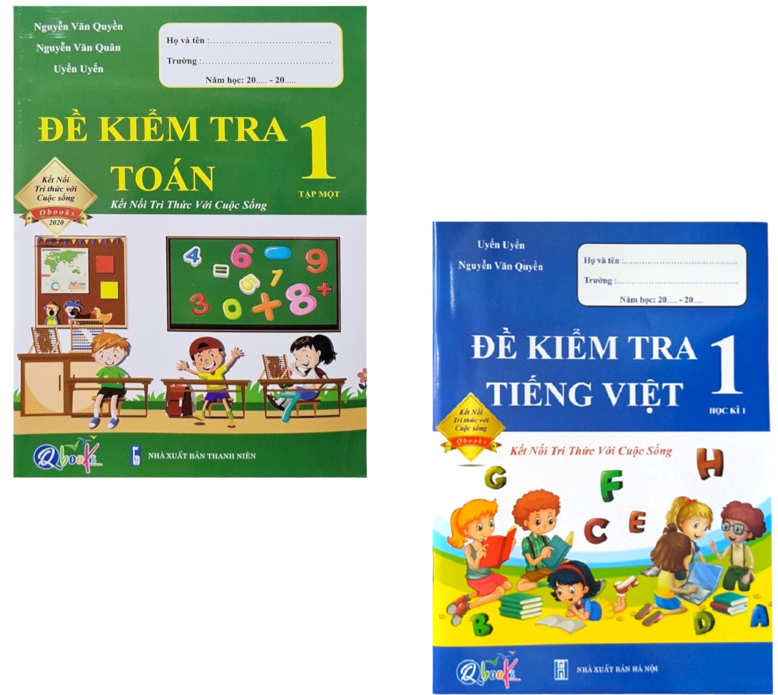 Edubook - combo đề kiểm tra toán + tiếng việt lớp 1 học kì 1