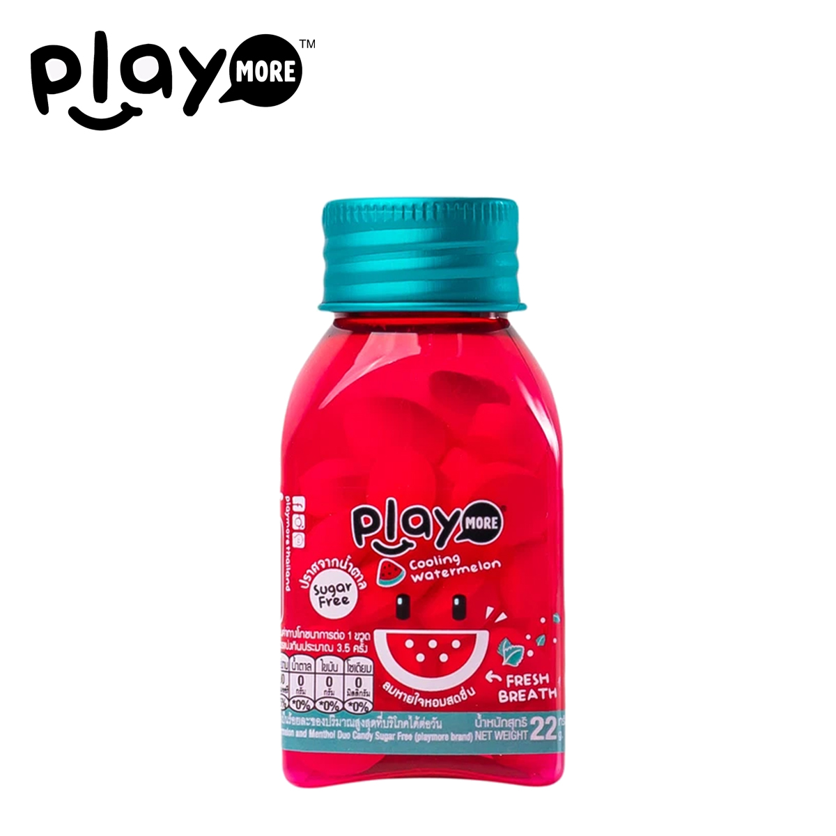 KẸO THE VỊ DƯA HẤU WATERMELON AND MENTHOL DUO CANDY SUGAR FREE PLAYMORE 22