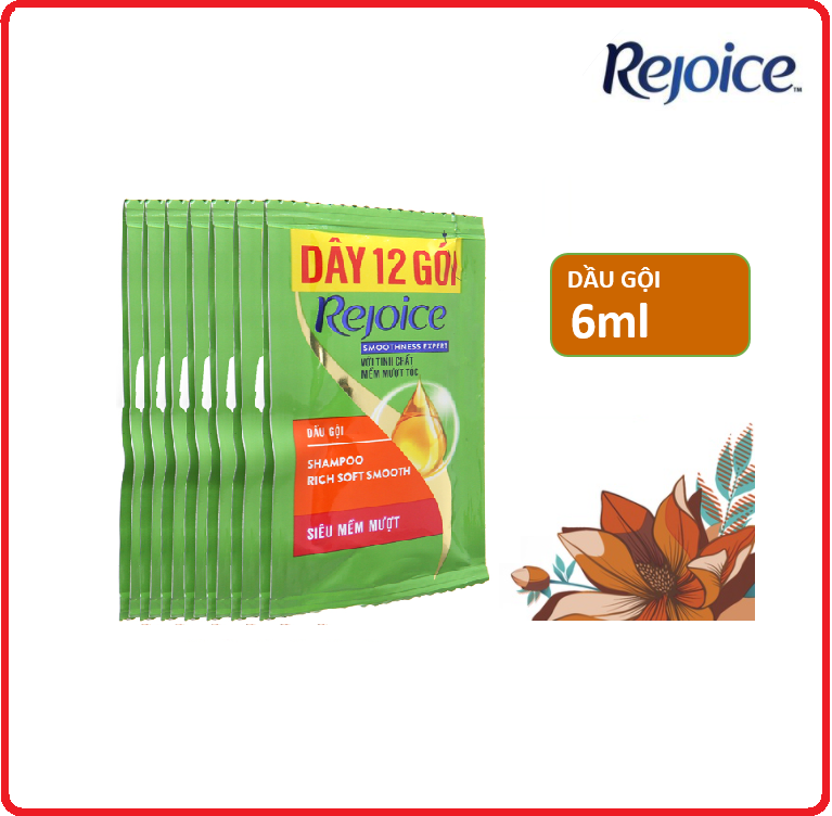 Dầu gội rejoice siêu mượt dây 6ml x 10 gói