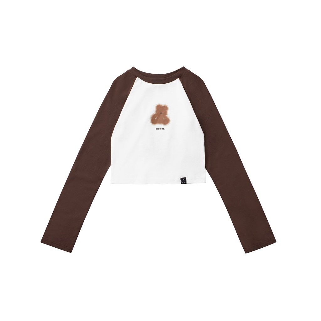 Áo croptop tay dài pradies b-bear